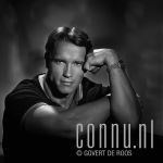 15-08-1984 Arnold Schwarzenegger at studio in Amsterdam Photo: Govert de Roos/Connu